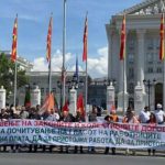 “Qebapë për punëtorët, biftek për Qeverinë”, protesta të sindikalistëve në Shkup