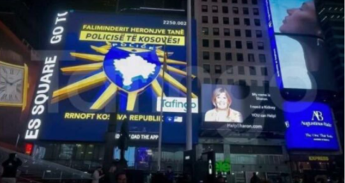 Info Shqip: Pas ngjarjes së djeshme Policia e Kosovës falënderohet në Times Square të New-Yorkut