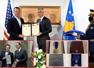 Grenell: Jam personi i vetëm që kam marrë Medalje Nderi nga Kosova dhe Serbia