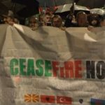 Marsh protestues në Shkup në mbështetje të Palestinës