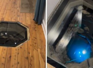 Çifti amerikan larguan parketin e vjetër dhe mbetën të shokuar, u shfaq një gropë 6 metra e thellë dhe shpjegimi është i pabesueshëm