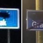 Vandalizohen tabelat dygjuhëshe në veri të Kosovës, shlyhet gjuha shqipe