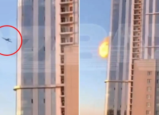 Rusia në alarm! Droni ukrainas përplaset me një ndërtesë të lartë, ja momenti kur shpërthen (VIDEO)