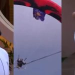 Shpërthen në lot Gjesti, mbërrijnë 3 parashuta me flamujt e Kosovës dhe Shqipërisë (VIDEO)