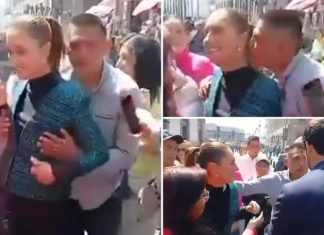 Qytetari i dhuron puthje dhe ngacmon fizikisht Presidenten, habit reagimi i saj (VIDEO)