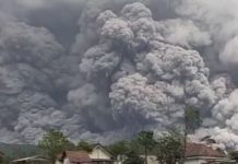 Momenti dramatik kur vullkani shpërthen dhe mbulon edhe urën me kalimtarë (VIDEO)