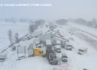 Aksident masiv zinxhir në Michigan, 100 automjete përplasen në autostradë (VIDEO)