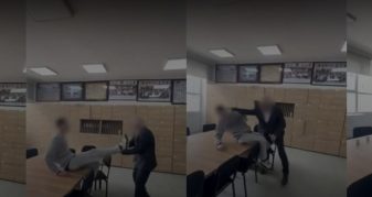Info Shqip: Mësimdhënësi filmohet derisa e godet një nxënës brenda një shkolle në Prishtinë (VIDEO)