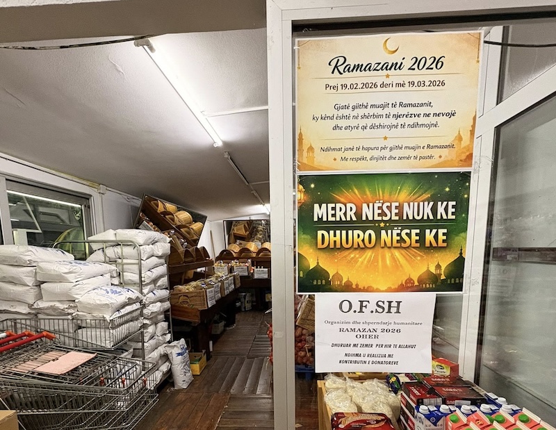 Madhështia e shqiptarëve të Ohrit  Market i hapur falas për çdo nevojtar gjatë muajit të Ramazanit