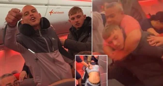 Info Shqip: Përleshja masive në fluturimin nga Turqia për në Mançester – momentet pak para se të ndodhte ‘përplasja e madhe, e cila la gjak në dysheme’