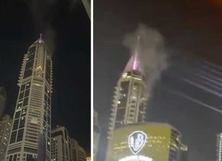 Droni iranian godet kullën 90-katëshe 23 Marina në Dubai (VIDEO)