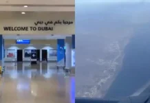 Skena të rralla: Pamje nga një fluturim për në Dubai mes krizës së luftës