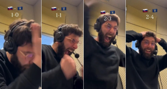 Info Shqip: Komentatori kosovar bëhet viral në mediat botërore pas festës së çmendur pas golave të ‘Dardanëve’ (VIDEO)