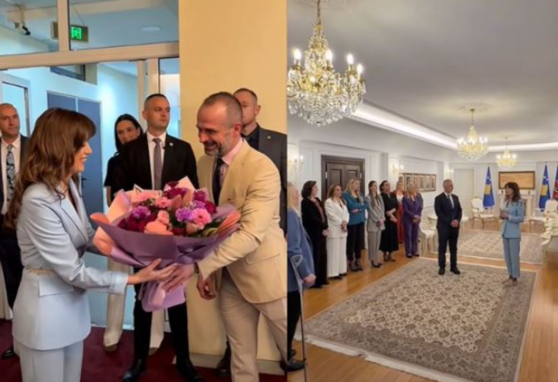 Haxhiu pritet me lule në Presidencë  nis detyrën si ushtruese e presidentes