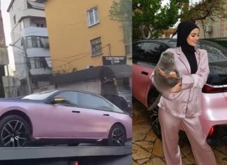 Hati në telashe, i sekuestrohet BMW-ja luksoze ngjyrë rozë në mes të Tiranës! Influencierja rrethohet nga policët