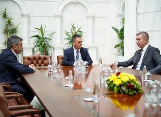 Riformatimi i qeverisë, Mickoski takohet me krerët e VLEN-it