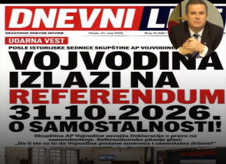 Maliqi: Me 31 tetor, Referendum për shkëputjen e Vojvodinës nga Serbia