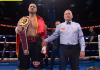 Boksieri shqiptar nuk përmbahet, fiton me nokaut dhe mbron titullin WBO (VIDEO)