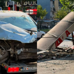 Info Shqip: Automjeti përplaset me një stacion autobusi në Bit Pazar të Shkupit