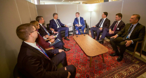 Info Shqip: Bekim Sali në Nju Jork takohet me kryeministrin kroat Plenković
