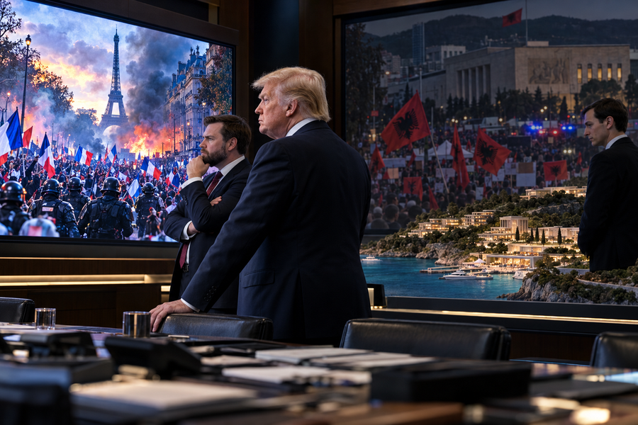 Pse Trump merret me protestat në Francë, por hesht për ato në Shqipëri?