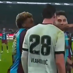 Info Shqip: Pamje virale! Muçi përplaset me Vlahoviç, serbi del nga vetja te Beshiktashi (VIDEO)