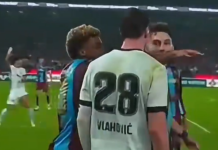 Pamje virale! Muçi përplaset me Vlahoviç, serbi del nga vetja te Beshiktashi (VIDEO)