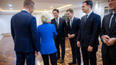 Info Shqip: Von der Leyen në Shkup, Bekim Sali: Po forcojmë dialogun dhe bashkëpunimin për të ardhmen evropiane të Maqedonisë së Veriut